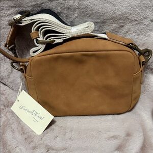 Universal Thread Camel Tan Crossbody Bag with Woven Removable Strap
